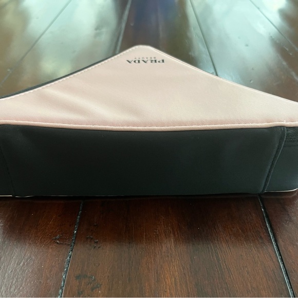 Prada Beauty Pink and Black Triangle Pouch - Picture 6 of 13